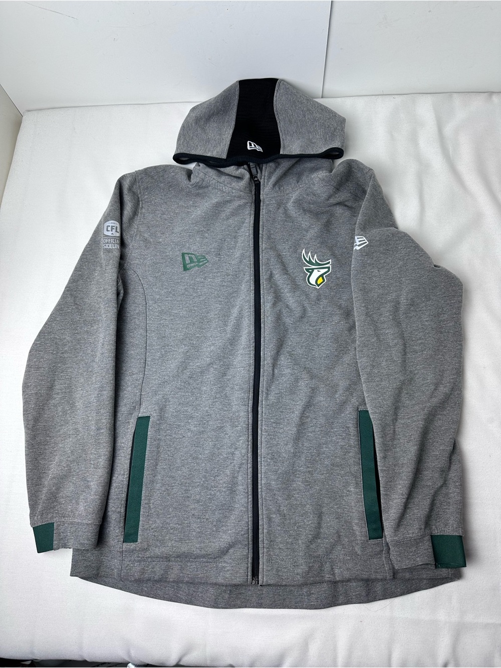 Edmonton Elks- New Ear Mens Sideline Carbon FZ Hood M